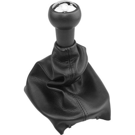 Couvercle de changement de vitesse, pommeau de levier de vitesse à 5 vitesses, couvercle anti-poussière, soufflet de remplacement en cuir pour Peugeot 207 307 406 - Le noir - Le noir (1/5)