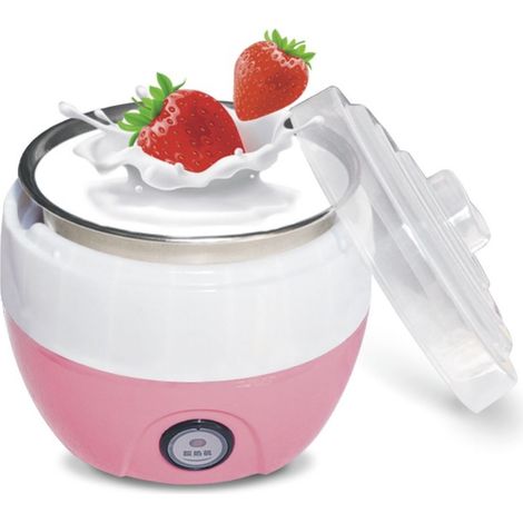 Machine à yaourt automatique, 1L en acier inoxydable, machine à yaourt électrique DIY, boîte de rangement intérieure, pour outil de cuisine domestique, 220V (1/5)