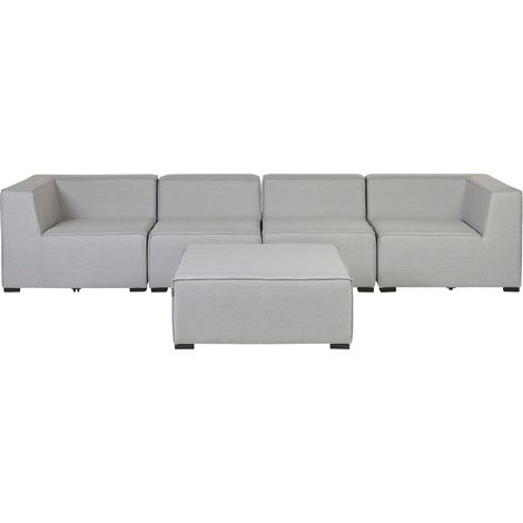 Ensemble de Canapé Extérieur Moderne Angle Gauche Sectionnels Gris CLair Arezzo (1/5)