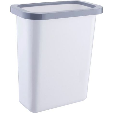 MINKUROW Cubo De Basura De Cocina 10l Montado En La Pared Para El Automóvil Oficina En El Hogar Lata De Cocina (Gris) (1/5)