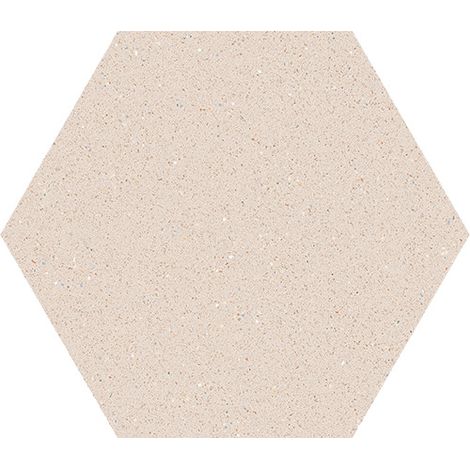 Carrelage sol / mur hexagonal effet terrazzo grand format beige 51,9x59,9 cm MICRA Hexagono Crema (vendu par boite de 0,93m2) (1/3)