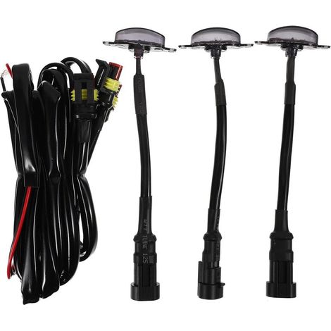 Schwarzes, wasserdichtes Lichtgitter mit 3 hochintensiven LED-Chips und (1/5)