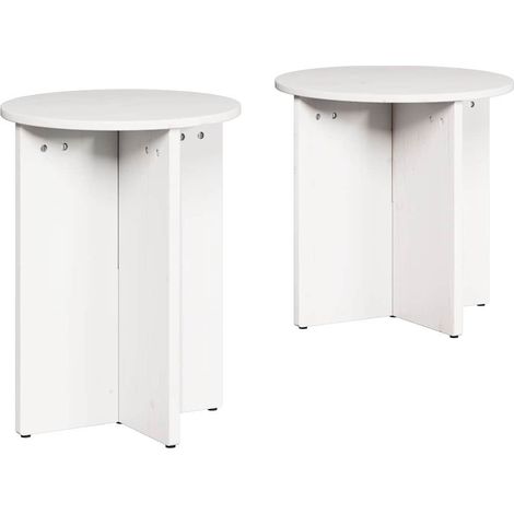 Maison Exclusive - Tavolino da salotto 2 pcs Bianco