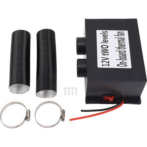 Chauffage de voiture à 2 trous, 12V DC, 600W, petit Kit de dégivrage de pare-brise électrique Portable, désembueur chauffant pour camion et véhicule, hiver (1/5)