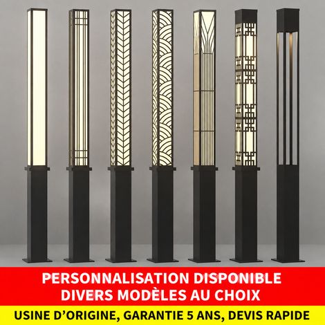 Lampadaire d'extérieur LED carré en aluminium pour jardin parc et allée 220V éclairage paysager moderne 30 kg – Livraison gratuite (1/5)