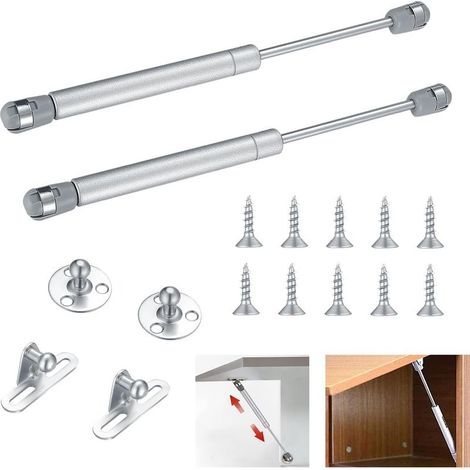2PCS Vérins à Gaz Hydrauliques, hydraulique Ressort Amortisseurs à Gaz, 120N Amortisseurs à Gaz Bras Pneumatique, Vérins Meuble Hydraulique Ressort, pour Levage de Porte Armoire Meuble Cuisine (1/5)