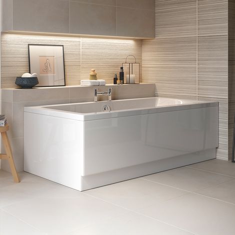 Signature Hermes Double Ended Rectangular Bath 1700mm x 800mm 0 Tap Hole (inc Leg Set) (1/5)