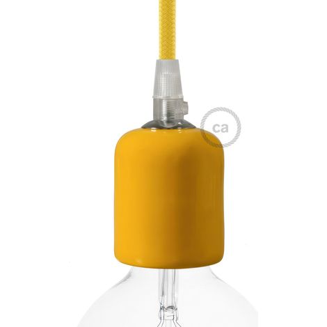 creative cables - Kit de douilles céramiques E27 - Jaune (1/4)