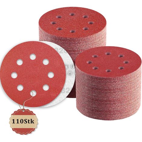 Schleifpapier 125mm Klett 8 Loch 320 Körnung 110 320K&xF6rnung 110.0 (1/5)