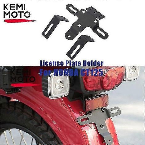 Support de plaque d'immatriculation pour Honda Trail 125 CT125 2020-2022 - Kit de fixation pour moto KEMiMOTOMotor (1/5)