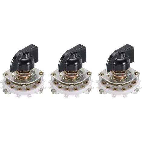 Rotary Switch 2P5T 2 Pole 5 Positions for Band Selector 1 Level for TV Radio Machine Home 3 Pieces (1/4)