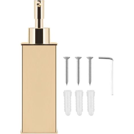 Distributeur de Savon Liquide Salle Bain Mural Or Gel Douche DéTergent Shampooing Bouteille pour Cuisine HôTel Maison (1/4)
