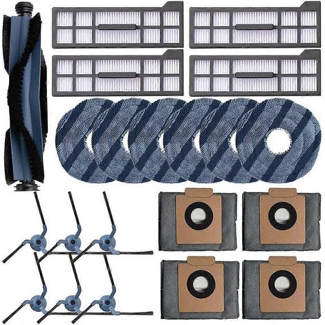 Kit d'accessoires compatible avec l'aspirateur robot Eufy X10 Pro Omni : brosse rotative, brosse latérale, filtre, serpillière, sac à poussière (1/5)