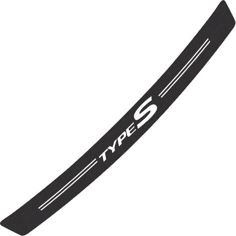 (Noir et blanc - Pour Type S) Protection de coffre et pare-chocs arrière autocollante compatible avec Honda Motor, protection en fibre de carbone, accessoires auto (1/5)