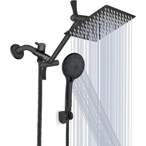 Set da bagno portatile da 10 funzioni, 7 pezzi, spruzzatore manuale multifunzione con gruppo spruzzatore superiore da 8' (1/5)