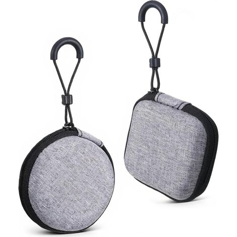 2 mini étuis ronds portables carrés pour écouteurs avec mousquetons – ElevateTech Étui de rangement pour étiqueteuse Qut (1/5)