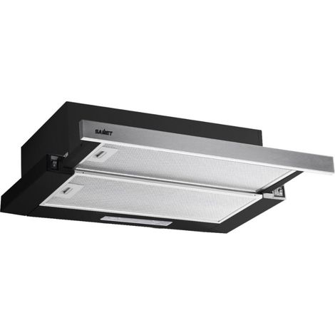 Cappa sottopensile NEWSLIM60 nero con frontalino estraibile inox Samet (1/5)
