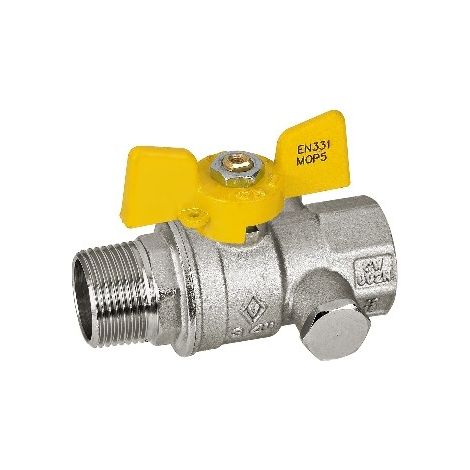 VALVOLA A SFERA PER GAS MF CON PRESA DI PRESSIONE 1" DN 25