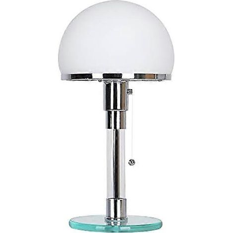 Lampe de table simple de style Bauhaus, lampe de bureau d'art moderne pour chambre ou salon, lampe de chevet blanche (1/4)