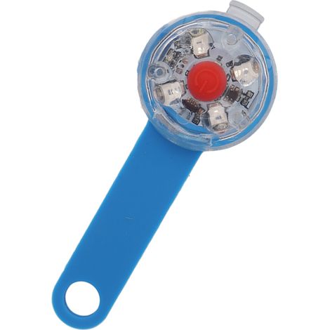 Pendentif lumineux LED pour chien, rechargeable par USB, étanche IPX7, 3 modes d'éclairage, pour collier, sac à dos ou vélo (bleu). (1/5)