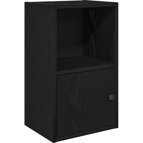 Maison Exclusive - Bücherregal Schwarz Eichen-Optik 31x24x52 cm H