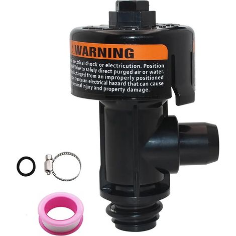 Valve De Dégagement D'Air Manuel - Pour Filtres Piscine Et Spa - Compatible Clean & Clear Plus Predator FNS - Référence 98209800 - Noir - 1 Pièce (1/5)