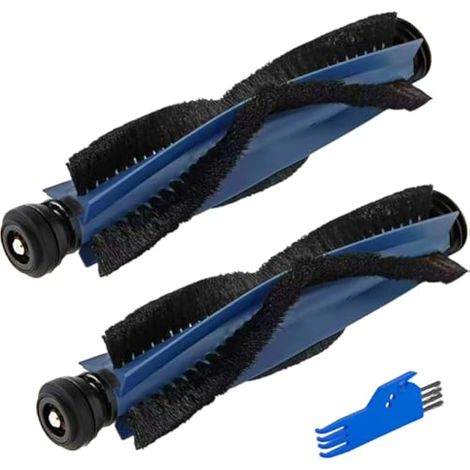 X10 Pro Omni Brosse principale Pièces de rechange aspirateur robot pour Eufy X10 Pro Omni, Brosse en caoutchouc + brosse en nylon Rouleau de brossage lavable à poils souples Kit d'accessoires (1/5)