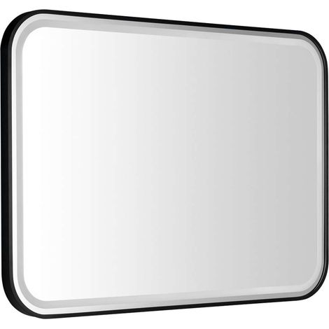 Sapho - Specchio Cetis con illuminazione a LED, 100x70 cm, nero opaco CT100 (1/5)