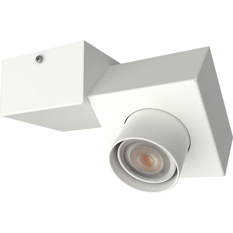 LUMICOM CROSS Plafoniera, 1X GU10, max 42W, metallo, bianco opaco, 20x14cm