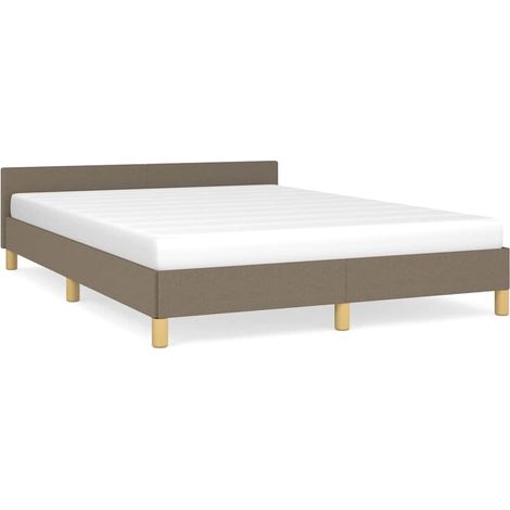 Maison Exclusive - Bettgestell ohne Matratze Taupe 140x190 cm Sto