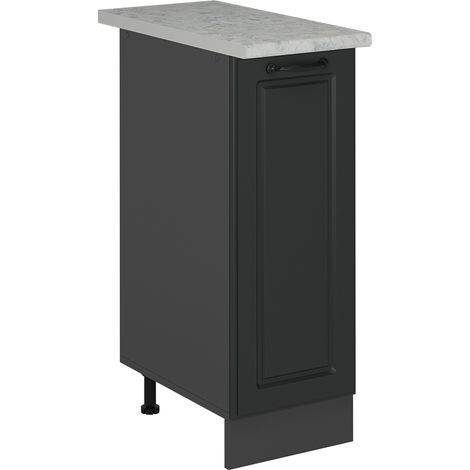 Armadio cucina dispensa alto R-Line, Antracite casa di campagna, 30 cm PL Marmo, Vicco