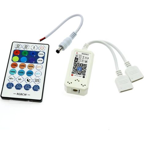 IluminaShop - Controlador WIFI para Tiras LED 12/24V LED RGB+CCT con Control Remoto y App (1/4)