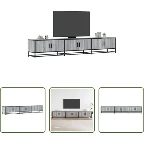 Rangement salon - Meuble TV sonoma gris 240x35x41 cm bois d'ingénierie (1/5)