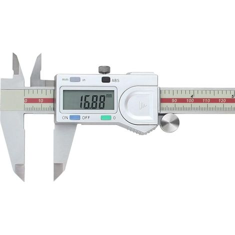 Pied à Coulisse Vernier Pouces Numérique,en Métal en Acier au Carbone,Outil de Mesure de Jauge Micrométrique avec pour Le Pas de La Profondeur Intérieure Extérieure(Size:0-150mm) (1/5)