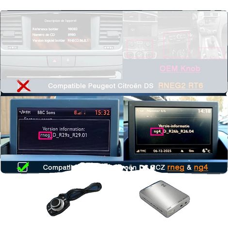 CarPlay sans fil Android Auto, support de caméra, interface conviviale, rneg & ng4 +clé de bouton (1/2)