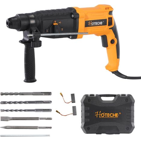 Marteau perforateur 800 W 26 mm, SDS PLUS, 4 fonctions (perçage/perçage/martelage/burinage), 1120 tr/min, 5500 bpm, accessoires inclus (1/5)