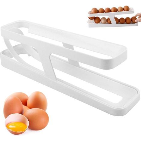 Distributeur D'œufs Pour Réfrigérateur Rouler Automatiquement La Boîte À Œufs,Rangement Oeuf Frigo,Organisateur De Cuisine Pour Garde-manger, Réfrigérateur De Comptoir (1/4)