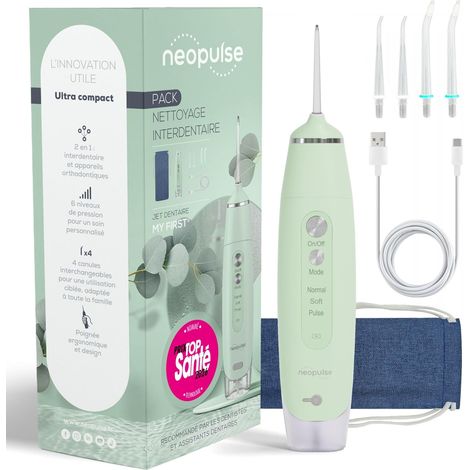 Hydropulseur Sans Fil Jet Dentaire - Vert - 165 ml (1/5)