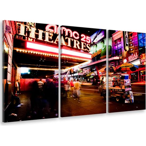 Tableau triptyque deco new york amc empire 25 - 90x60 cm (1/5)