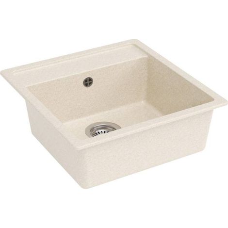 Carea Cuisine & Bain – Évier à encastrer 1 bac Carealith® – Résistant à la chaleur jusqu'à 300°C – Surface hygiénique et facile à entretenir – Fabriqué en France (1/3)