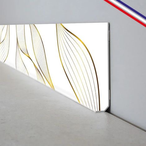 99Déco – Plinthes PVC adhésives décoratives pour sol – Lot de 10 – Dimensions 100x8 cm – Pose facile avec bandes adhésives TESA – Fabrication française