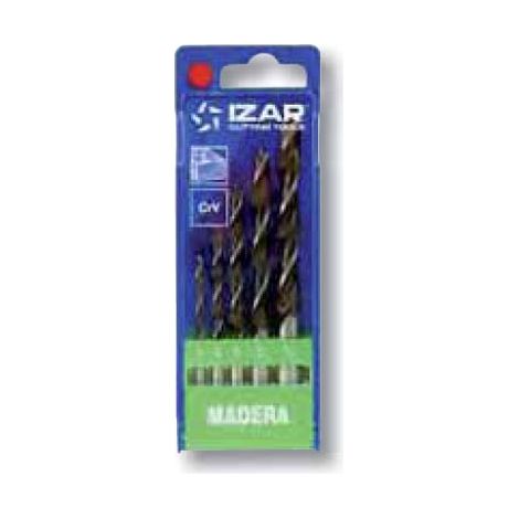 coffret 5 forets auto-centreur bois Izar acier CrV de 4 à 10mm