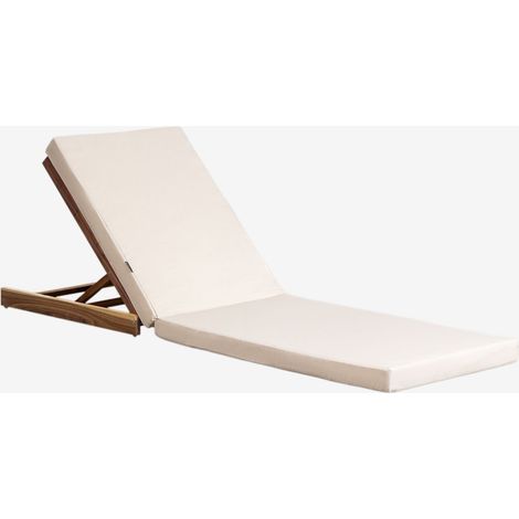 Lot de 2 chaises longues inclinables en bois d'acacia Idaira SKLUM Tapioca Beige (1/5)