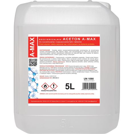 Disolvente de acetona A-MAX 5L (1/2)