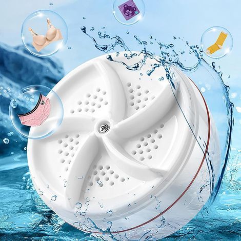 Mini turbo washing machine, ultrasonic turbine washing machine with USB cable - for home, camping, dormitory. 1 piece. (1/5)