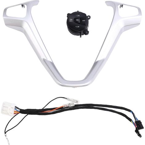 Panel del marco del coche, cubierta del volante, botones de control de crucero para Ford Fiesta MK7 Ecosport 2013 (1/5)