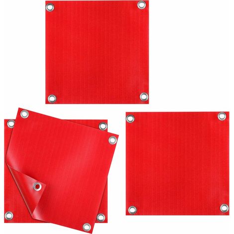 Lot de 4 Drapeaux D'Avertissement Rouges Drapeaux De Signalisation 30 X 30cm Imperméables et Résistants Panneau d'avertissement pour Charges Susceptibles de Dépasser (1/5)