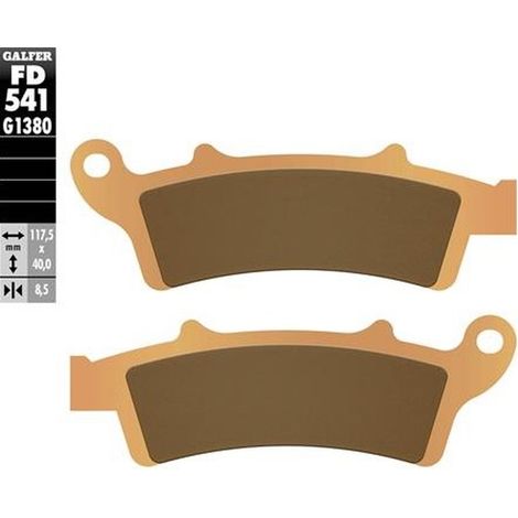 PASTILLAS DE FRENO GALFER KH324 DE METAL SINTERIZADO (DORADO) PARA SCOOTER