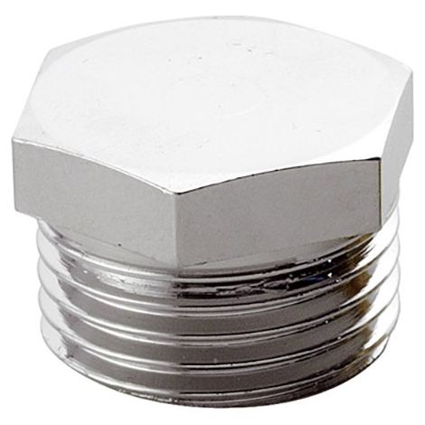 Tappo esagonale cromato Pollici: 1/2" (1/3)
