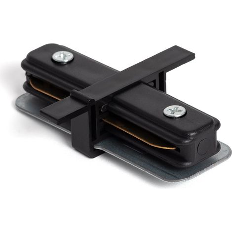 Conector Tipo I para Carril Monofásico Empotrable Aluminio Negro (1/4)